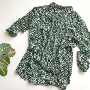 Aritzia Babaton Print Button Up Shirt